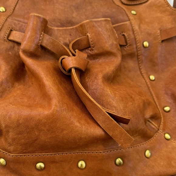 Dolce & Gabbana Large Leather Shoulder Bag with Logo Charms Distressed Brown - Picture 14 of 16